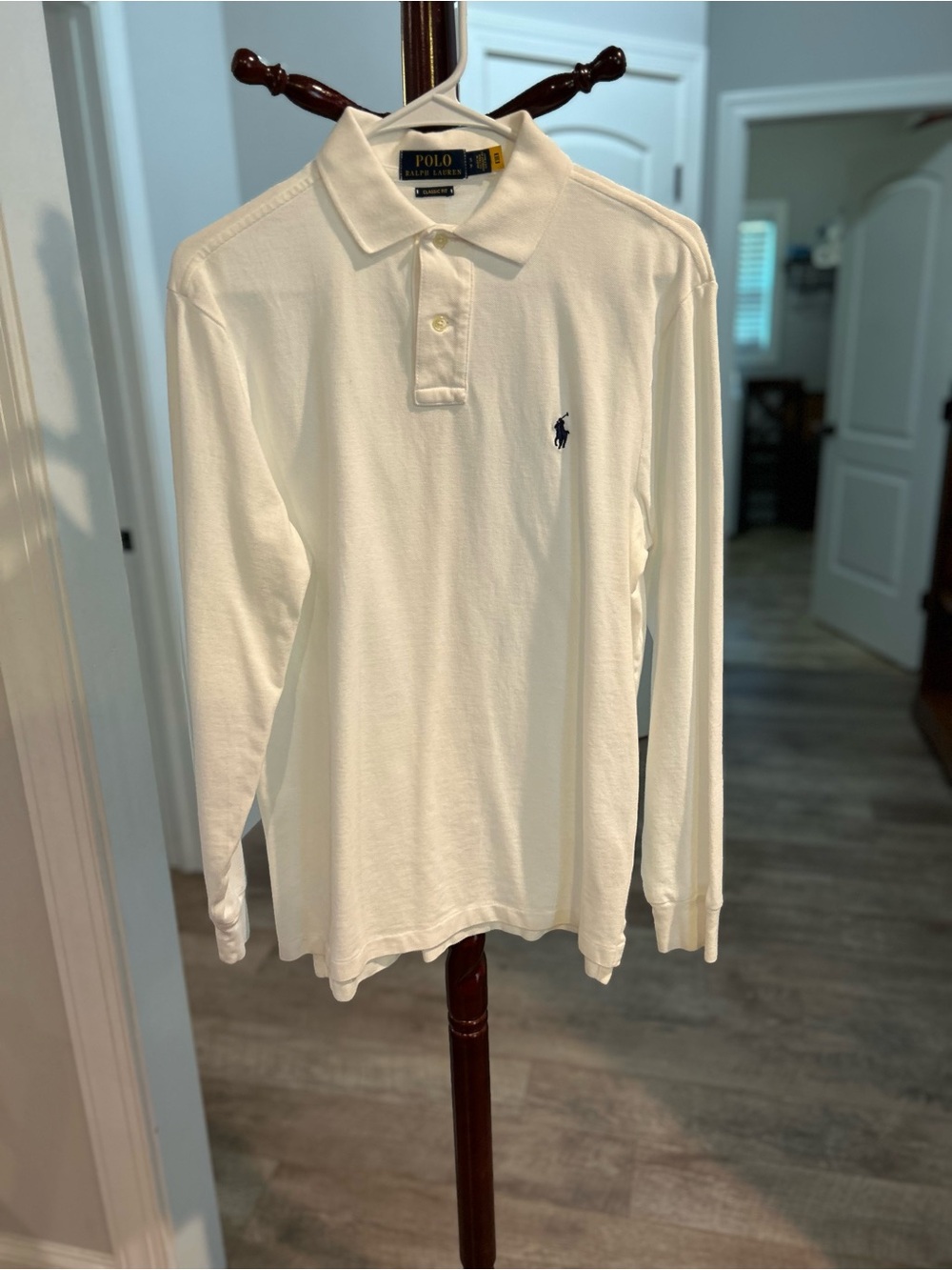 Polo by Ralph Lauren Men’s White Long-Sleeve Polo Shirt